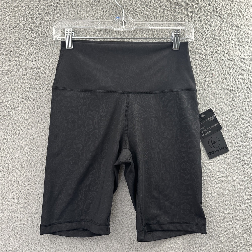 NWT 90 Degree By Reflex Biker Shorts 9" Embossed Snake Athletic Women's Medium